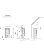 Plieninė krosnelė Nibe Contura C856TG Style, juoda, 3 - 7 kW