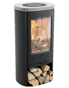 Plieninė krosnelė Nibe Contura C810:3 Style, juoda, 3 - 7 kW