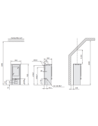 Plieninė krosnelė Nibe Contura C810:3 Style, pilka, 3 - 7 kW