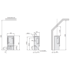 Plieninė krosnelė Nibe Contura C856G:2 Style, juoda, 3 - 7 kW