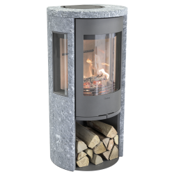 Plieninė krosnelė Nibe Contura 556T Style, pilka, 3 - 7 kW