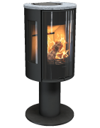 Plieninė krosnelė Nibe Contura C586:3 G Style, juoda, 3 - 7 kW