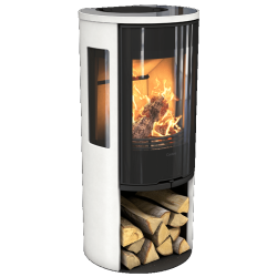 Plieninė krosnelė Nibe Contura C556:2 G Style, balta, 3 - 7 kW