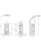 Plieninė krosnelė Nibe Contura C890T Style, pilka, 3 - 7 kW