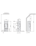Plieninė krosnelė Nibe Contura C896G:3 Style, juoda, 3 - 7 kW