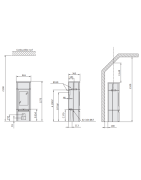 Plieninė krosnelė Nibe Contura C890TG Style, juoda, 3 - 7 kW