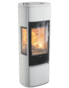 Plieninė krosnelė Nibe Contura C896G:2 Style, balta, 3 - 7 kW