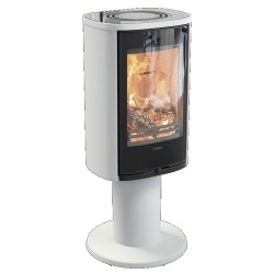 Plieninė krosnelė Nibe Contura C870G:2 Style, balta, 3 - 7 kW