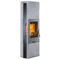 Plieninė krosnelė Nibe Contura 35T:2, pilka, 3 - 7 kW