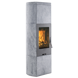 Plieninė krosnelė Nibe Contura 34T, pilka, 3 - 7 kW