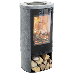 Plieninė krosnelė Nibe Contura 820TG, juoda, 3 - 7 kW