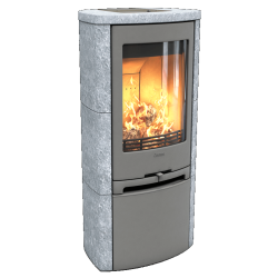 Plieninė krosnelė Nibe Contura 720T, pilka, iki 5 kW