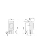 Plieninė krosnelė Nibe Contura C610G:1 AN, juoda, 3 - 9 kW