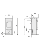 Plieninė krosnelė Nibe Contura C620:2, juoda, 3 - 9 kW