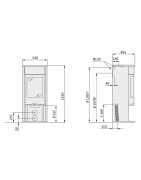 Plieninė krosnelė Nibe Contura C610:4 G Style, juoda, 3 - 9 kW