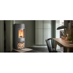 Plieninė krosnelė Nibe Contura C610:2 G Style, juoda, 3 - 9 kW