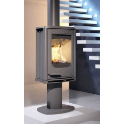 Ketinė krosnelė Seguin JADE, pilka, iki 7 kW, ant kojos