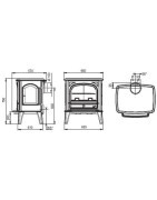 Ketinė krosnelė Seguin SAPHIR, ruda, su oro padavimu iš lauko