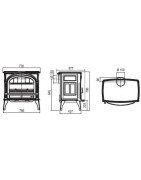 Ketinė krosnelė Seguin TOPAZE, pilka, iki 13 kW