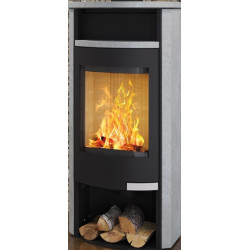 Plieninė krosnelė Seguin Magellan, juoda, iki 8 kW