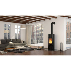 Plieninė krosnelė Spartherm Senso L, juoda, 4.9 - 9.1 kW