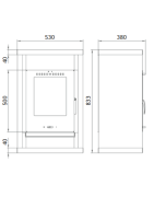 Plieninė krosnelė Thorma Gent, juoda, 2.5 - 7.5 kW
