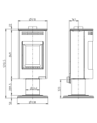 Plieninė krosnelė Thorma Andorra Exclusive, juoda, su koja