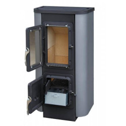 Plieninė krosnelė Thorma Merano AT, juoda/pilka spalva, 2.5 - 7.