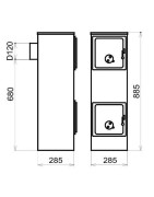 Plieninė krosnelė Thorma Kerpen II AT, juoda, 2.5 - 7.5 kW