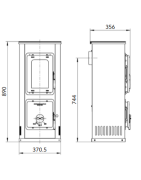 Plieninė krosnelė - viryklė Thorma Milano AT II b, balta