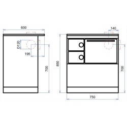 Plieninė krosnelė - viryklė Thorma Okonom75/fiko deluxe
