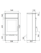 Plieninė krosnelė Thorma Alvesta, ruda, 4 - 12 kW