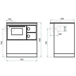 Plieninė krosnelė - viryklė Thorma Okonom75/fiko deluxe
