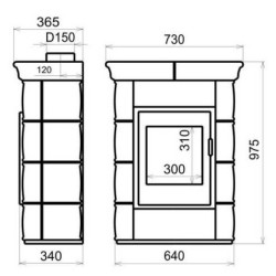 Plieninė krosnelė Thorma Borgholm, 3.5 - 10.5 kW