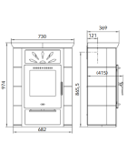 Plieninė krosnelė Thorma Borgholm TOP, 3.5 - 10.5 kW