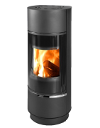 Plieninė krosnelė Thorma Atika Steel, juoda, 3.8 - 11.2 kW