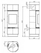 Plieninė krosnelė Thorma Atika Steel, juoda, 3.8 - 11.2 kW