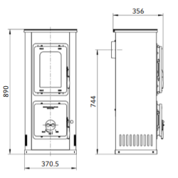 Plieninė krosnelė Thorma Milano AT II b, įvairių spalvų