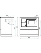Plieninė krosnelė - viryklė Thorma Okonom 85/Fiko Excellent OP