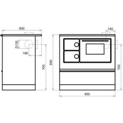 Plieninė krosnelė - viryklė Thorma Okonom 85/Fiko Excellent OP