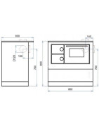 Plieninė krosnelė - viryklė Thorma Okonom 85/Fiko Excellent H