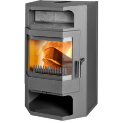 Plieninė krosnelė Thorma Magdeburg, pilka, 4.5 - 13.5 kW