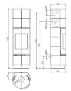 Plieninė krosnelė Thorma Delia Ceramic Plus, 3.8 - 11.2 kW