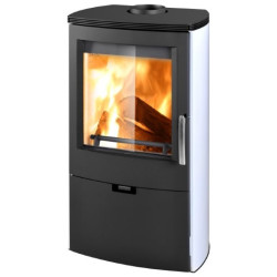 Plieninė krosnelė Thorma Falun II, balta, 4 - 12 kW