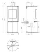 Plieninė krosnelė Thorma Zaragoza Plus, juoda, 3 - 7 kW