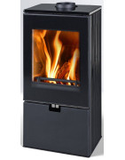 Plieninė krosnelė Thorma Cremona Top, su keramika, 4 - 12kW, Juodos spalvos keramikos apdaila