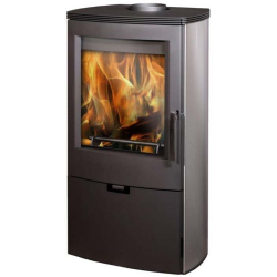 Plieninė krosnelė Thorma Falun II, plieno spalvos, 4 - 12 kW