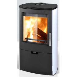 Plieninė krosnelė Thorma Falun II Aqua, balta, 4 - 12 kW