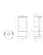 Plieninė krosnelė Thorma Andorra Ceramic Standard, 3.8 - 11.2 kW