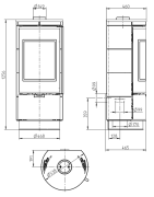 Plieninė krosnelė Thorma Andorra Ceramic Plus, balta